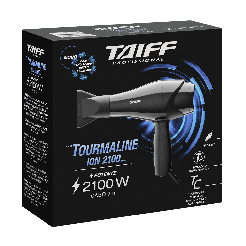 Secador de Cabelo Tourmaline Íon 2100W